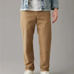 AE Flex Relaxed Straight Lived-In Khaki Pant