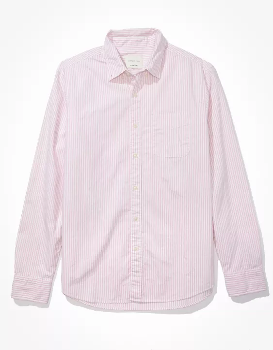 AE Everyday Striped Oxford Button-Up Shirt - Image 3