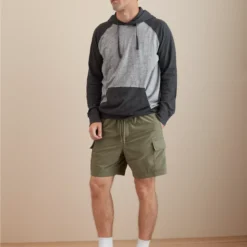 AE Super Soft Slub Colorblock Hoodie T-Shirt