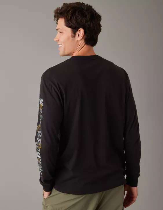 AE Super Soft Long-Sleeve Halloween Graphic T-Shirt - Image 2