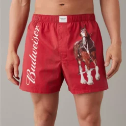 AEO Budweiser Plaid Stretch Boxer Short