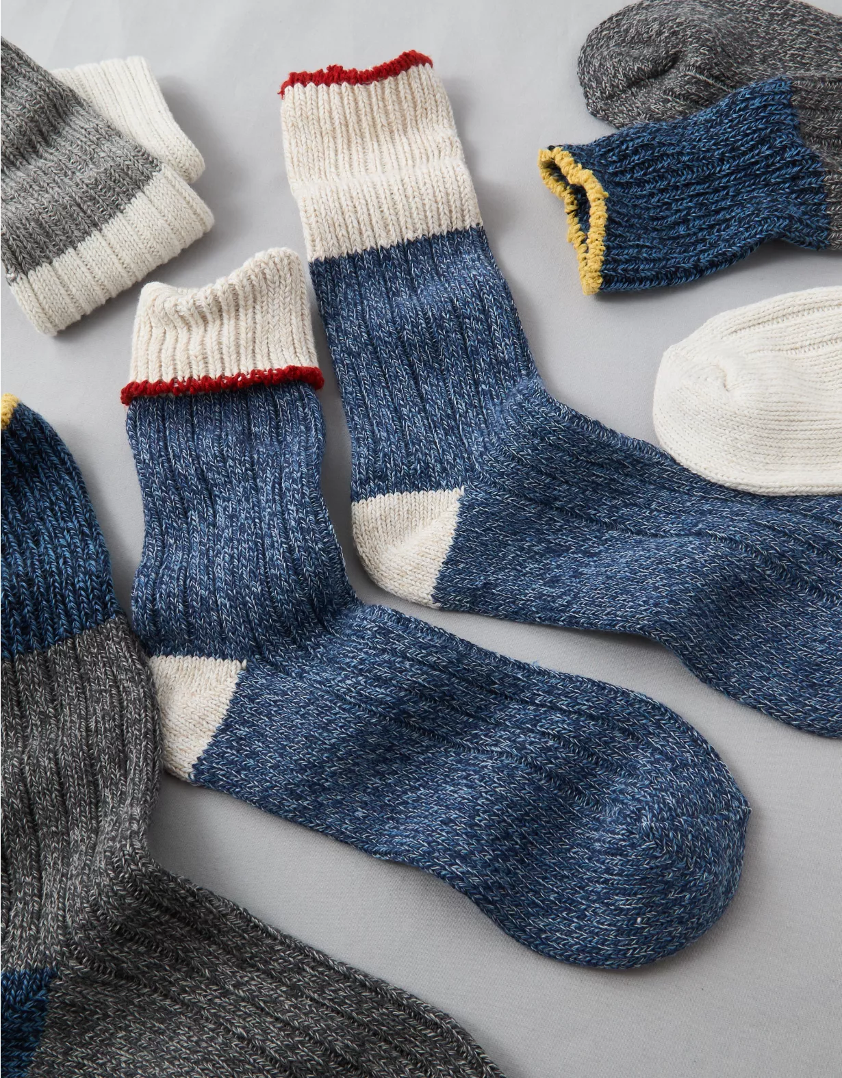 AE Striped-Cuff Boot Sock 3-Pack