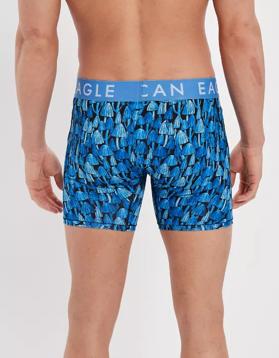 AEO Blue Mushrooms 6" Flex Boxer Brief - Image 2