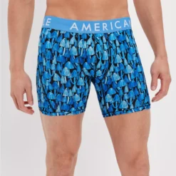 AEO Blue Mushrooms 6" Flex Boxer Brief