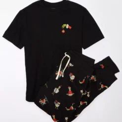 AE Grinch & Max Fleece PJ Set