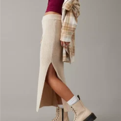 AE Ribbed Midi Sweater Skirt