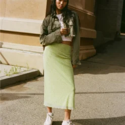 AE Mini Mesh High-Waisted Midi Skirt