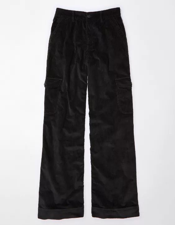 AE Dreamy Drape Stretch Curvy Super High-Waisted Baggy Wide-Leg Corduroy Pant - Image 3