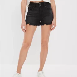 AE Stretch Denim Mom Shorts