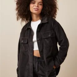 AE Dreamy Drape Oversized Corduroy Shirt