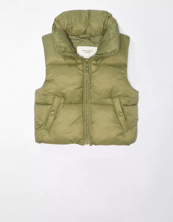 AE Cropped Puffer Vest - Image 3