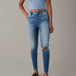 AE Luxe Ripped High V-Rise Jegging