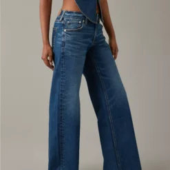 AE Stretch Low-Rise Baggy Wide-Leg Jean