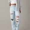 AE Strigid Super High-Waisted Baggy Straight Jean