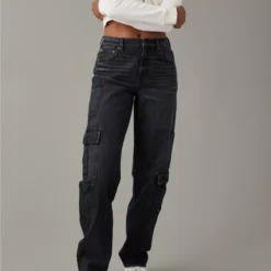 AE Super High-Waisted Baggy Straight Cargo Jean