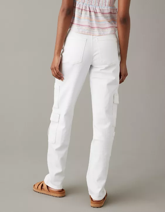 AE Stretch Super High-Waisted Baggy Straight Jean - Image 2