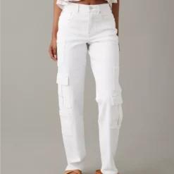 AE Stretch Super High-Waisted Baggy Straight Jean