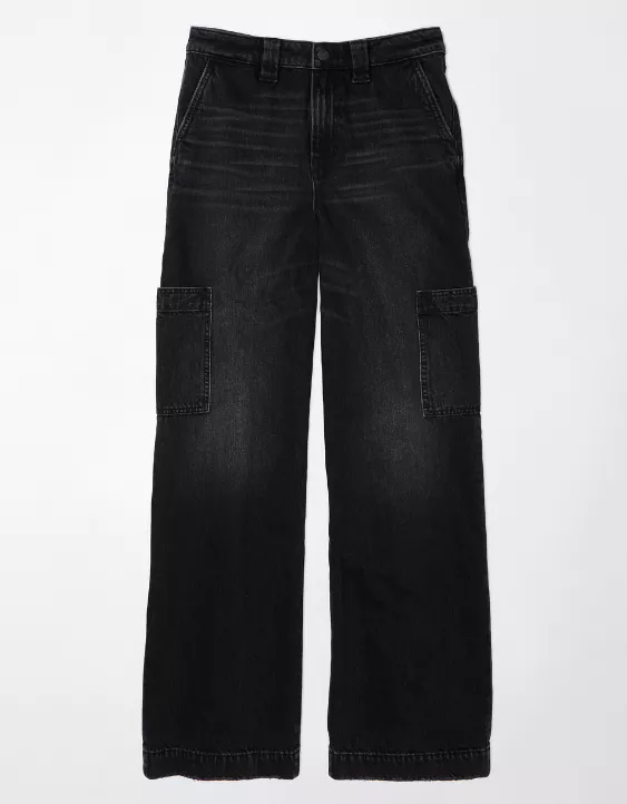AE Super High-Waisted Baggy Wide-Leg Cargo Jean - Image 3