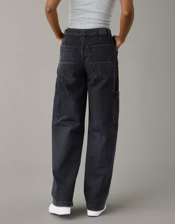 AE Super High-Waisted Baggy Wide-Leg Cargo Jean - Image 2