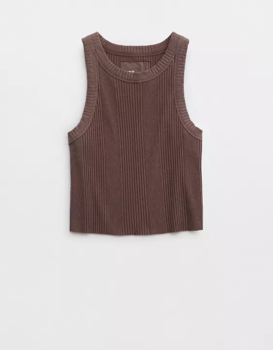 Aerie Textured Free Spirit Ribbed Tank Top - Image 3