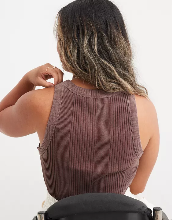 Aerie Textured Free Spirit Ribbed Tank Top - Image 2