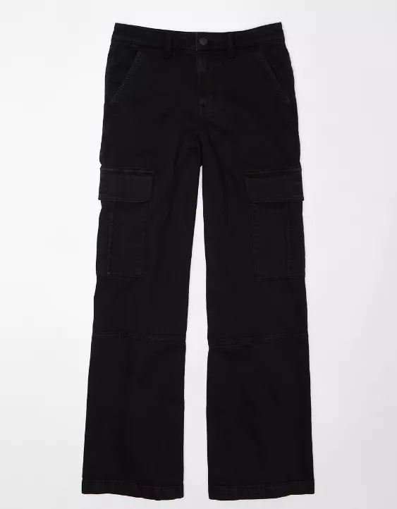 AE Stretch Super High-Waisted Baggy Wide-Leg Cargo Pant - Image 3