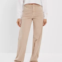 AE Stretch Twill Super High-Waisted Baggy Wide-Leg Pant