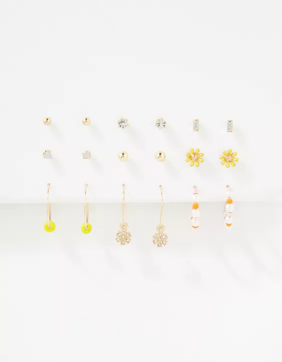 AEO Coral Stud + Hoop Earring 18-Pack - Image 2