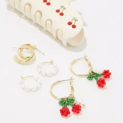 AEO Cherry Hoop Earring 3-Pack