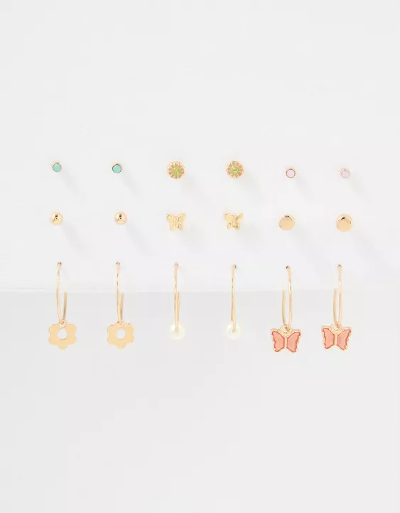 AEO Gold Mini Stud + Hoop Earring 18-Pack - Image 3