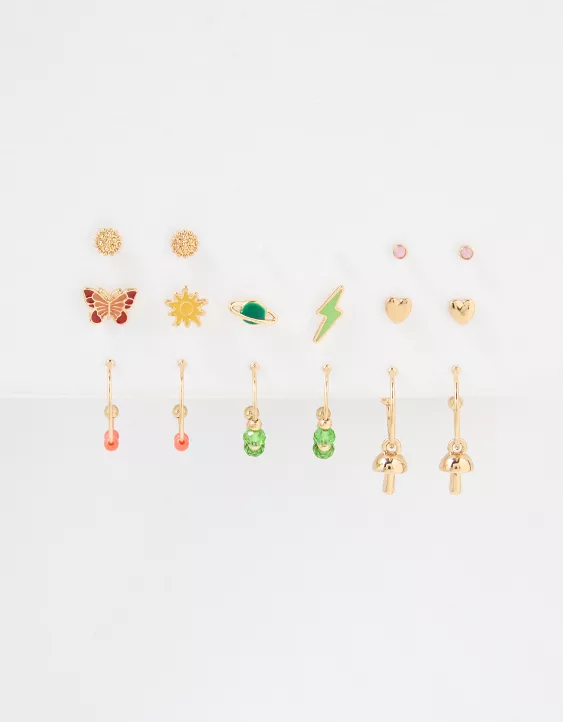AEO Hoop + Stud Charm Earrings 18-Pack - Image 2