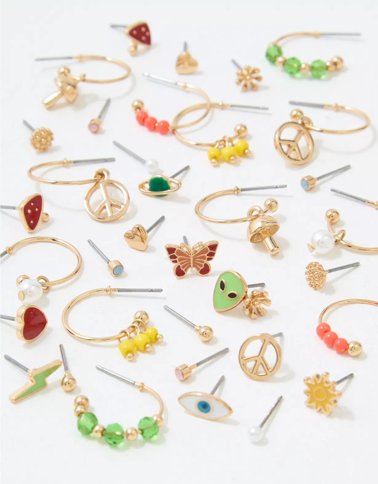 AEO Hoop + Stud Charm Earrings 18-Pack