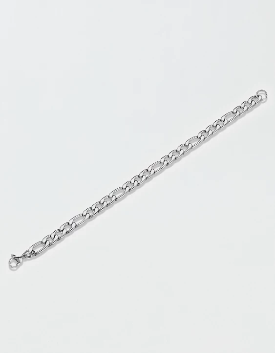 West Coast Jewelry Stainless Steel 8mm Figaro Chain Bracelet - Image 2