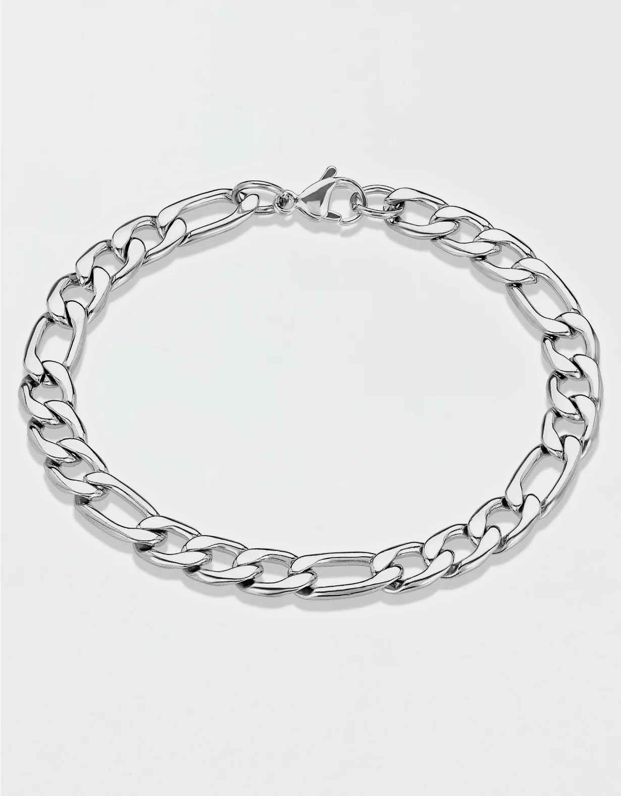 West Coast Jewelry Stainless Steel 8mm Figaro Chain Bracelet