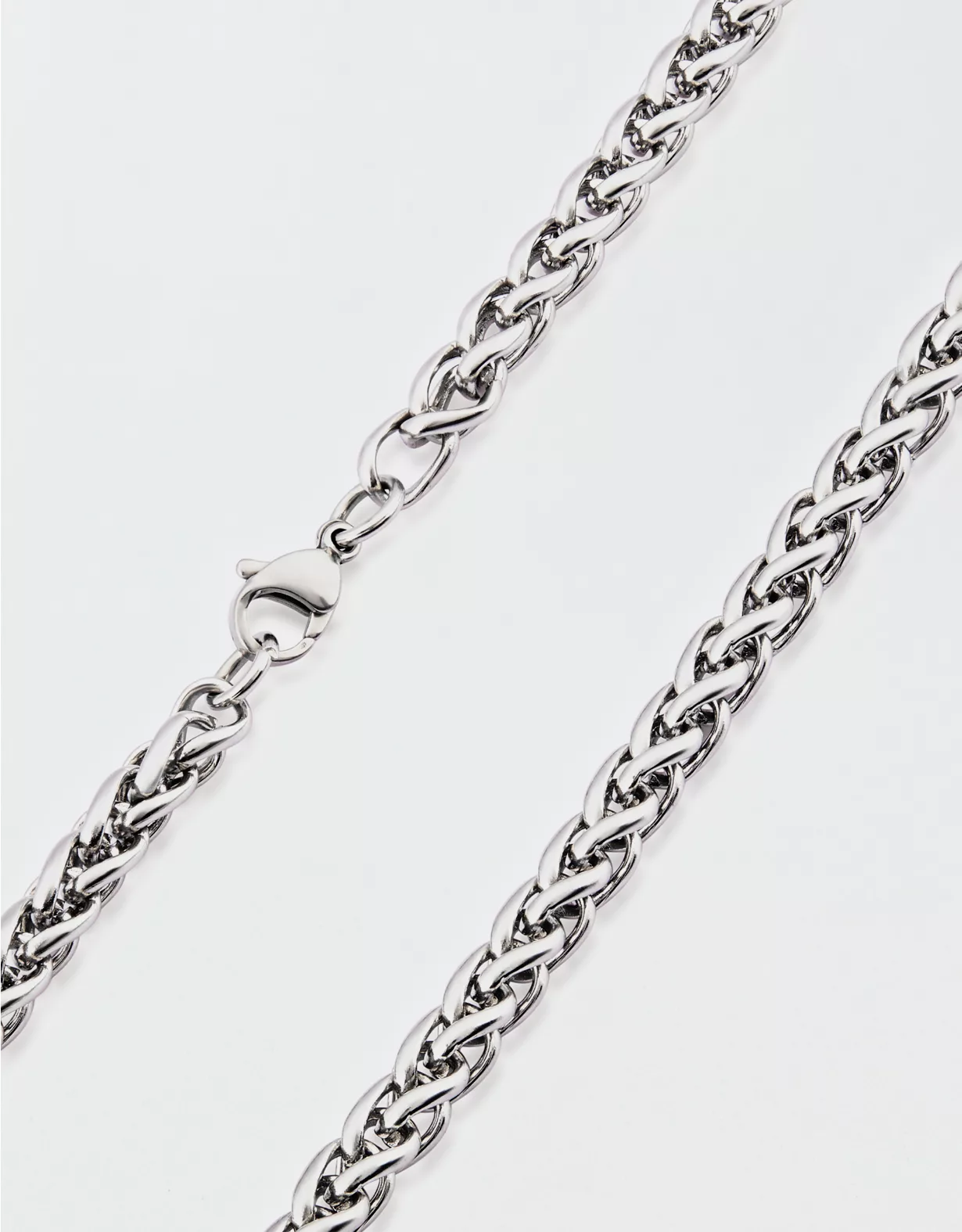 West Coast Jewelry Stainless Steel Polished Spiga Chain Necklace - Image 2