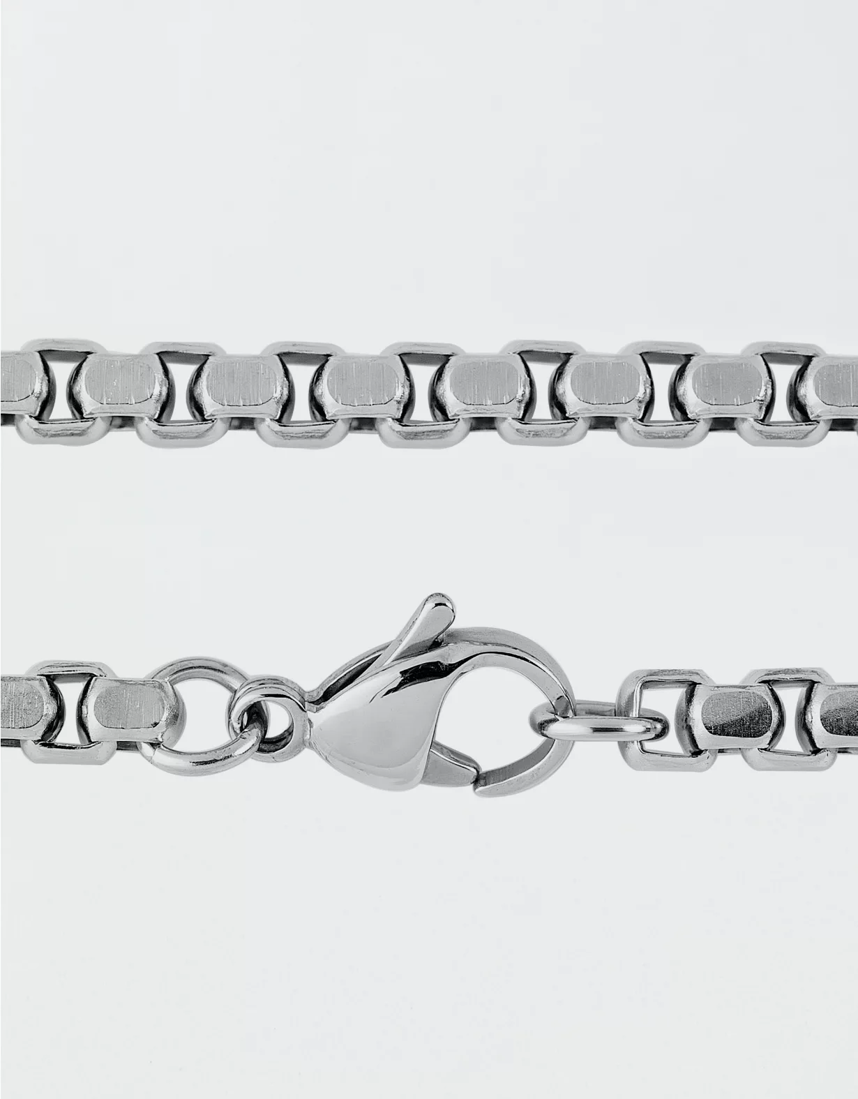 West Coast Jewelry Polished Stainless Steel Box Chain Necklace - Image 2