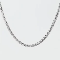 West Coast Jewelry Polished Stainless Steel Box Chain Necklace