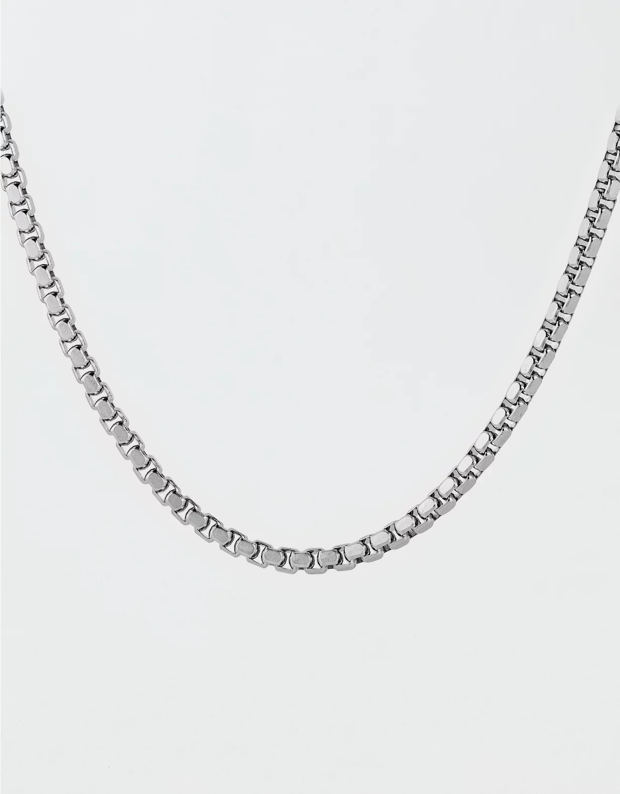 West Coast Jewelry Polished Stainless Steel Box Chain Necklace