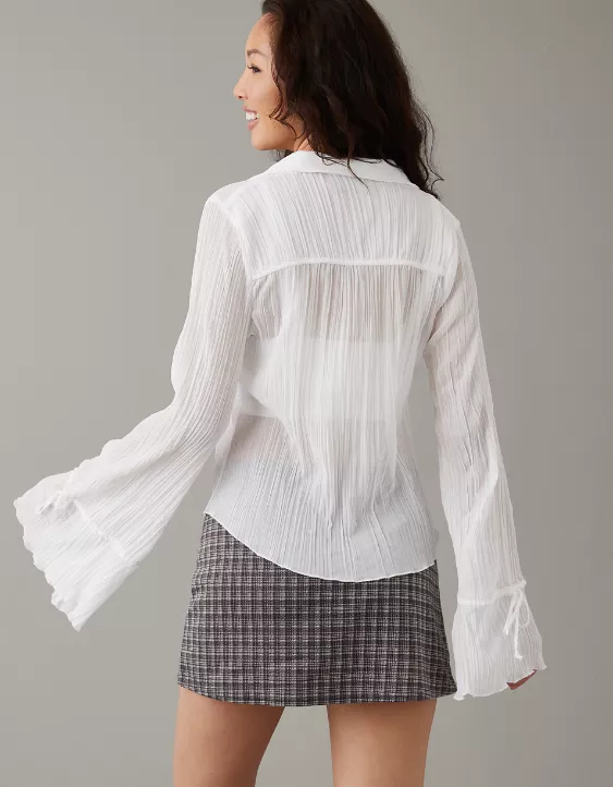 AE Mesh Ruffled Shirt - Image 2