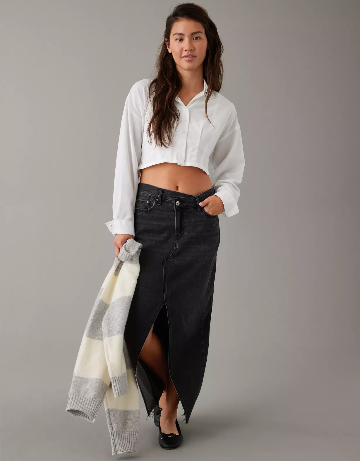 AE Corset Button-Up Shirt