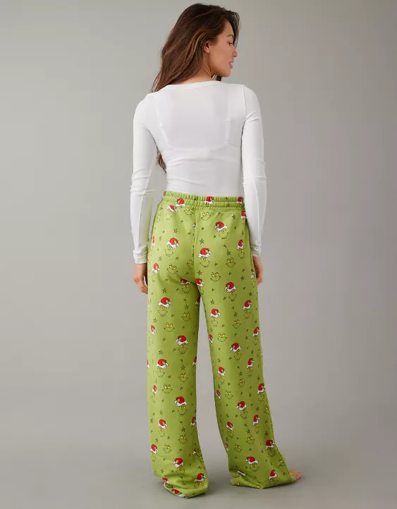 AE Grinch Fleece Wide-Leg PJ Pant - Image 3