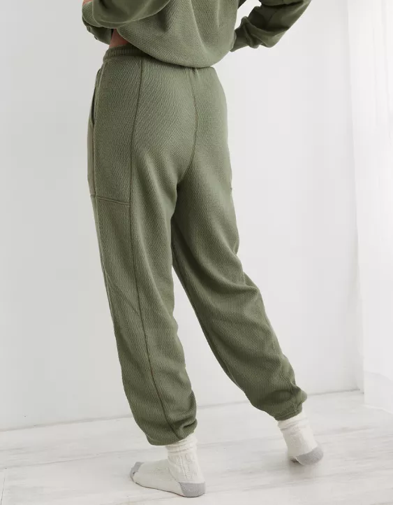 Aerie High Waisted Textured Jogger - Image 2