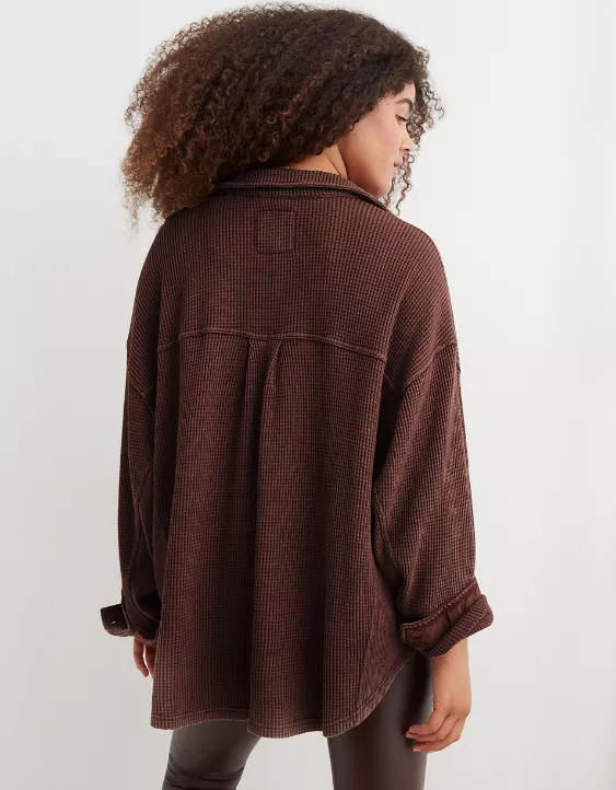 Aerie LumberJane Waffle Shirt - Image 2