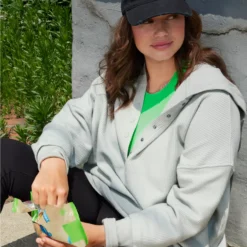 Aerie Textured Henley Hoodie