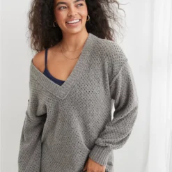 Aerie Oversized V-Neck Sweater