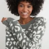 Aerie Leopard Buttercream Sweater