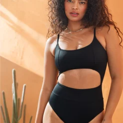 Aerie Seamed Cut Out One Piece Swimsuit