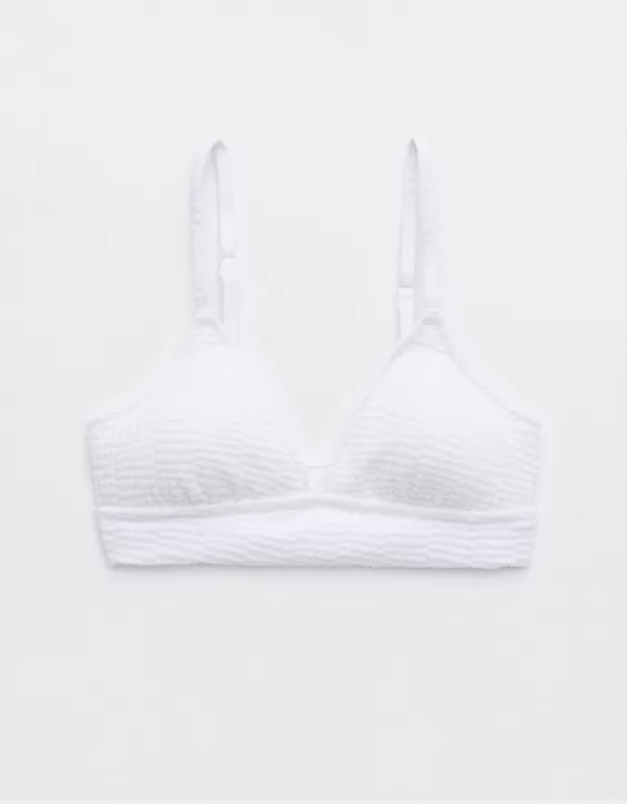 Aerie Jacquard Longline Triangle Bikini Top - Image 3
