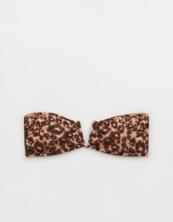 Aerie Leopard Mesh V Wire Bandeau Bikini Top - Image 3