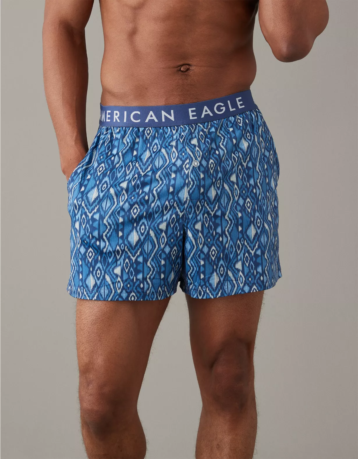 AEO Geo Print Ultra Soft Pocket Boxer Short